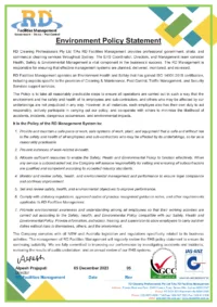ISO14001 EHS Policy Statement
